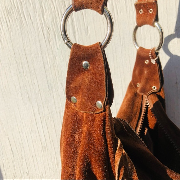 Vintage real leather fringe shoulder purse… - Picture 8 of 10